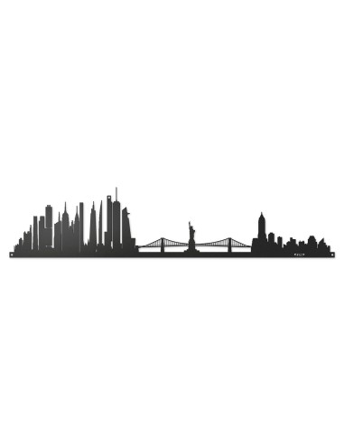 Arti & Mestieri - Pannello decorativo New York skyline 100-nero-100 x 21,5 cm di altezza