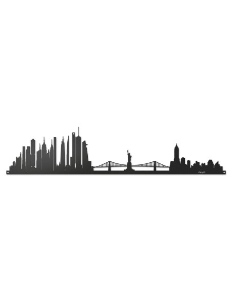 Arti & Mestieri - Pannello decorativo New York skyline 100-nero-100 x 21,5 cm di altezza