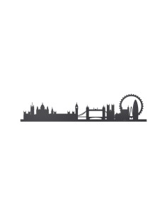 Arti & Mestieri - Pannello decorativo London skyline 60-nero-60 x 13 cm di altezza