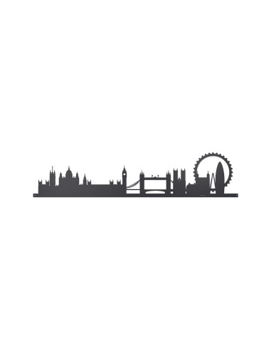Arti & Mestieri - Pannello decorativo London skyline 60-nero-60 x 13 cm di altezza