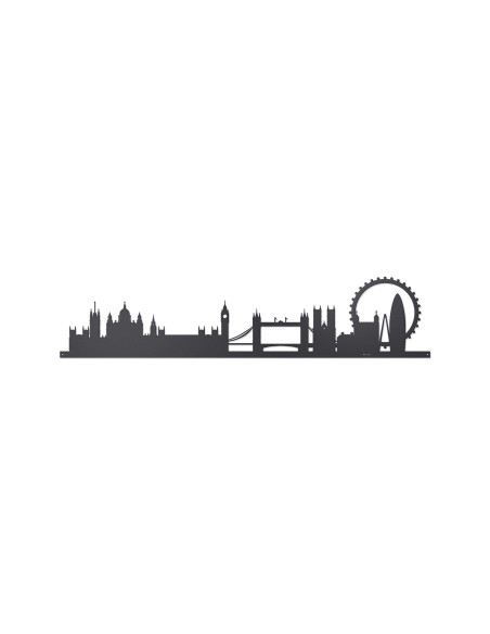 Arti & Mestieri - Pannello decorativo London skyline 60-nero-60 x 13 cm di altezza