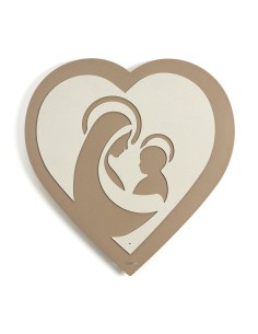 Arti & Mestieri - Icona Cuore-beige/avorio-50 x 51,5 cm di altezza