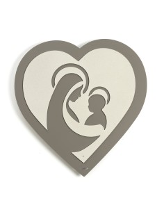 Arti & Mestieri - Icona Cuore-fango/avorio 50 x 51,5 cm di altezza