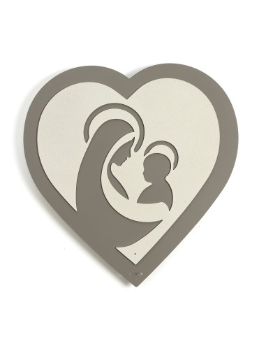 Arti & Mestieri - Icona Cuore-fango/avorio 50 x 51,5 cm di altezza