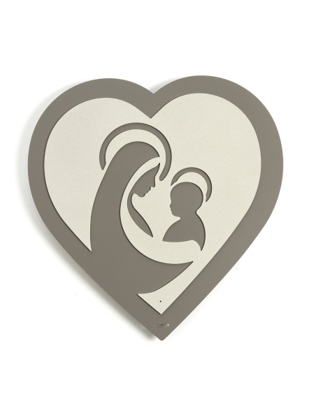 Arti & Mestieri - Icona Cuore-fango/avorio 50 x 51,5 cm di altezza