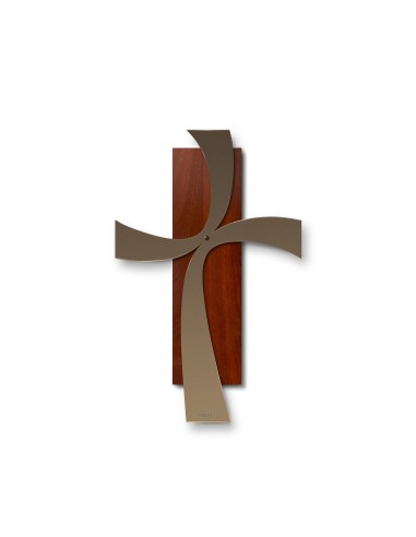 Arti & Mestieri - Crocifisso da parete Two piccolo-bronzo 28 x 44 cm di altezza