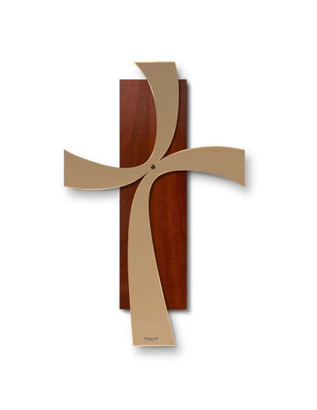 Arti & Mestieri - Crocifisso da parete Two grande-oro laccato-40 x 62 cm di altezza