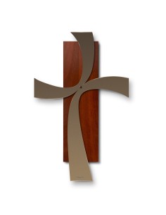 Arti & Mestieri - Crocifisso da parete Two grande-bronzo 40 x 62 cm di altezza