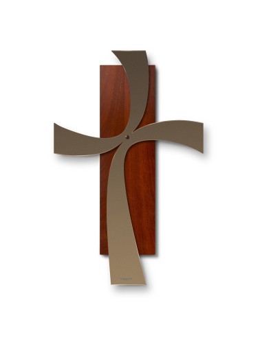 Arti & Mestieri - Crocifisso da parete Two grande-bronzo 40 x 62 cm di altezza