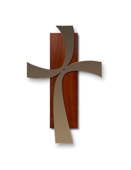 Arti & Mestieri - Crocifisso da parete Two grande-bronzo 40 x 62 cm di altezza