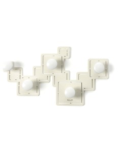 Arti & Mestieri - Appendiabiti Marea-nero-50 x 32 cm di altezza