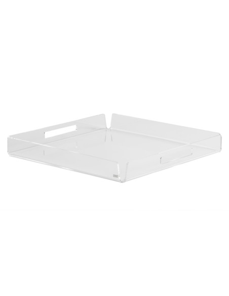 Vesta Home - Vassoio Quadrato Piccolo Like Water·trasparente·30 X 30 X 5 H Th. 5 Mm