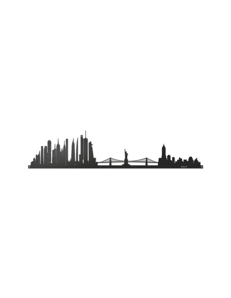 Arti & Mestieri - Pannello decorativo New York skyline 60-nero-60 x 13 cm di altezza