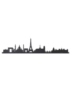 Arti & Mestieri - Pannello decorativo Paris skyline 100-nero-100 x 22 cm di altezza