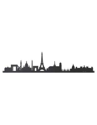 Arti & Mestieri - Pannello decorativo Paris skyline 100-nero-100 x 22 cm di altezza