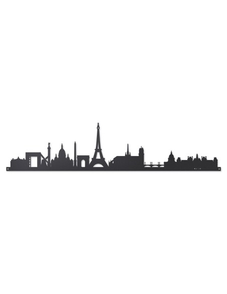 Arti & Mestieri - Pannello decorativo Paris skyline 100-nero-100 x 22 cm di altezza