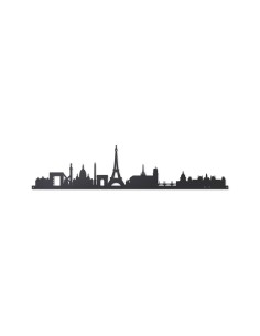 Arti & Mestieri - Pannello decorativo Paris skyline 60-nero-60 x 13 cm di altezza