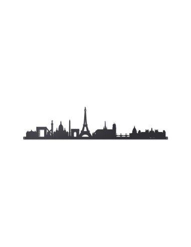 Arti & Mestieri - Pannello decorativo Paris skyline 60-nero-60 x 13 cm di altezza
