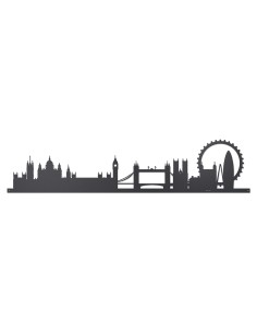 Arti & Mestieri - Pannello decorativo London skyline 100-nero-100 x 22 cm di altezza