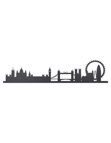Arti & Mestieri - Pannello decorativo London skyline 100-nero-100 x 22 cm di altezza