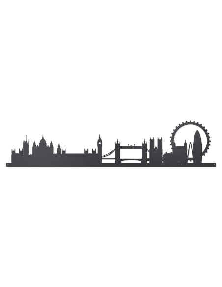 Arti & Mestieri - Pannello decorativo London skyline 100-nero-100 x 22 cm di altezza
