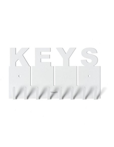 Arti & Mestieri - Portachiavi di design Keys bianco marmo 29x16h cm