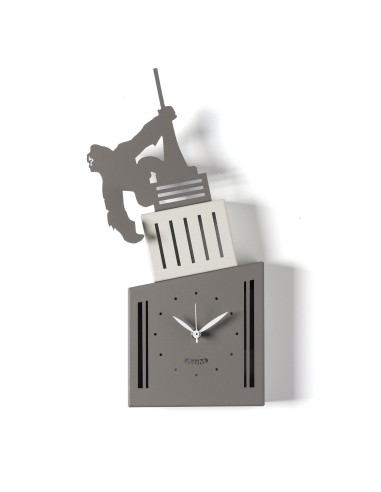 Arti & Mestieri - Orologio da parete di design King Kong fango/avorio/fango 21x5x40h cm