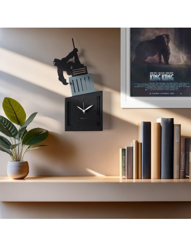 Arti & Mestieri - Orologio da parete di design King Kong nero/fango/nero 21x5x40h cm