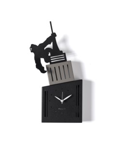 Arti & Mestieri - Orologio da parete di design King Kong nero/fango/nero 21x5x40h cm