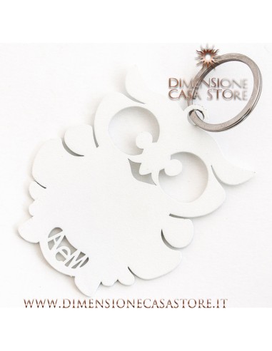 Arti & Mestieri - Portachiavi di design Gufino-bianco