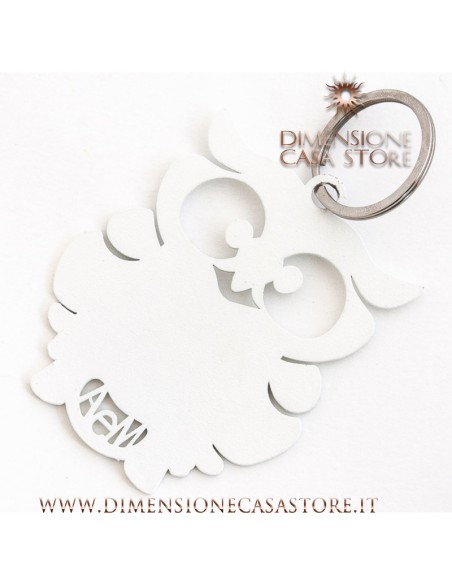 Arti & Mestieri - Portachiavi di design Gufino-bianco