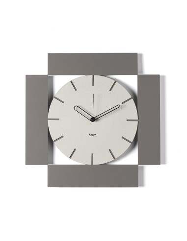 Arti & Mestieri - Orologio da parete minimal Radical bianco marmo/crema 50x50h cm