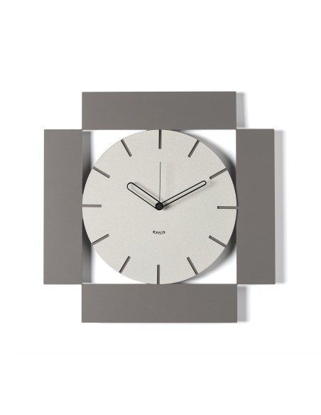 Arti & Mestieri - Orologio da parete minimal Radical fango/avorio 50x50h cm