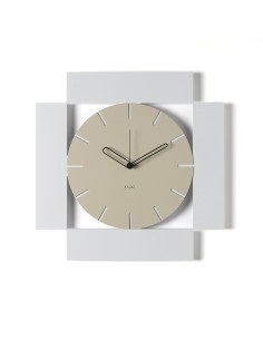 Arti & Mestieri - Orologio da parete minimal Radical fango/avorio 50x50h cm 2