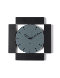 Arti & Mestieri - Orologio da parete minimal Radical  nero/petrolio 50x50h cm