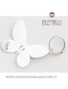 Arti & Mestieri - Portachiavi di design Farfalla-bianco 2