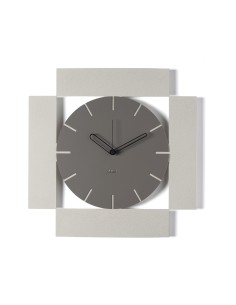 Arti & Mestieri - Orologio da parete minimal Radical avorio/fango 50x50h cm