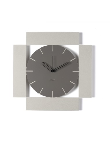Arti & Mestieri - Orologio da parete minimal Radical avorio/fango 50x50h cm