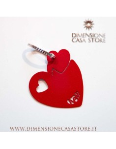 Arti & Mestieri - Portachiavi di design Cuori-rosso
