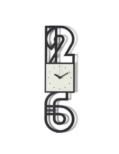 Arti & Mestieri - Orologio da parete di design Neville nero/oro laccato 20x70h cm
