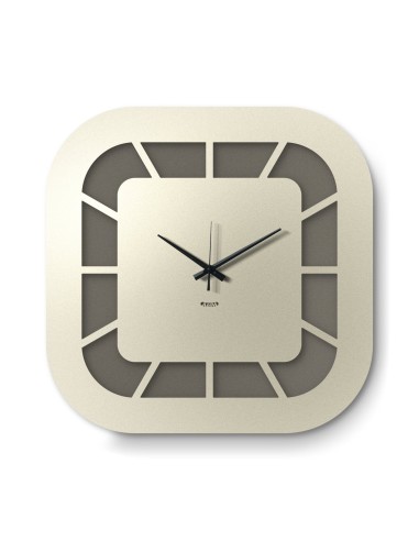 Arti & Mestieri - Orologio da parete minimal Exo crema/bianco marmo 50x50h cm