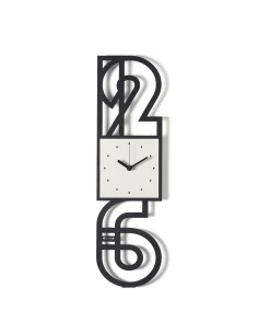 Arti & Mestieri - Orologio da parete di design Neville nero/avorio 20x70h cm