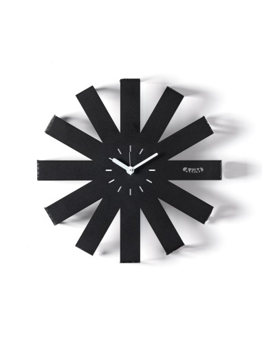 Arti & Mestieri - Orologio da parete di design Lumor nero/bianco marmo ⌀ 37,5x6,5P cm