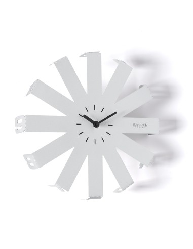 Arti & Mestieri - Orologio da parete di design Lumor bianco marmo/nero ⌀ 37,5x6,5P cm