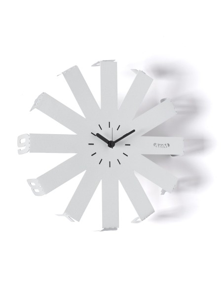 Arti & Mestieri - Orologio da parete di design Lumor bianco marmo/nero ⌀ 37,5x6,5P cm