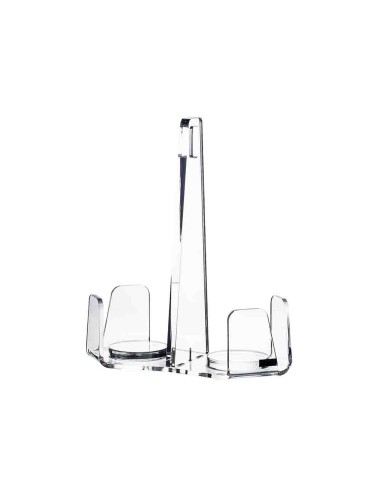 Vesta Home - Portabicchieri Doppio Like Water·trasparente·18 X 9 X 20,5 H Th. 5 Mm