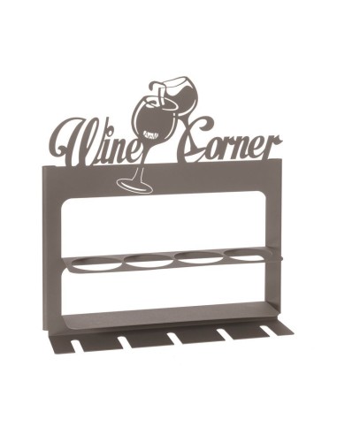 Arti & Mestieri - Porta bottiglie da parete moderno Wine Corner-fango 45 x 10 x 45 cm di altezza