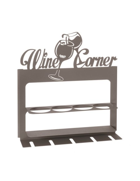 Arti & Mestieri - Porta bottiglie da parete moderno Wine Corner-fango 45 x 10 x 45 cm di altezza