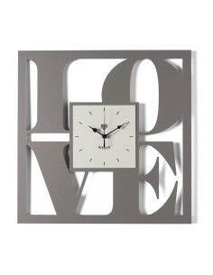 Arti & Mestieri - Orologio da parete di design Love fango/avorio 50x50h cm