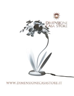 Arti & Mestieri - Lampada da tavolo floreale Orchidea piccola-bianco cm 38x20Px57H